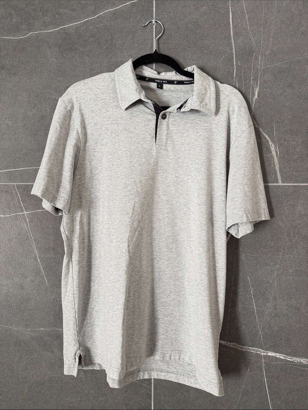 Public Rec Gray Men's Polo Shirt - Size Large - Like New